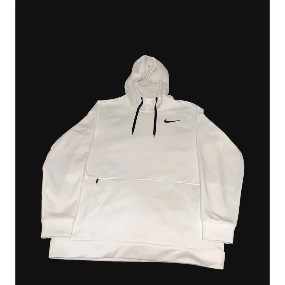 Nike Therma-FIT Pullover White Hoodie Men's Large